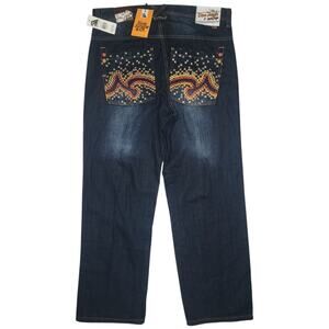 5ive Jungle & Co Jeans Men’s Size 38 X 34 Blue Embroidered Y2K HipHop Streetwear